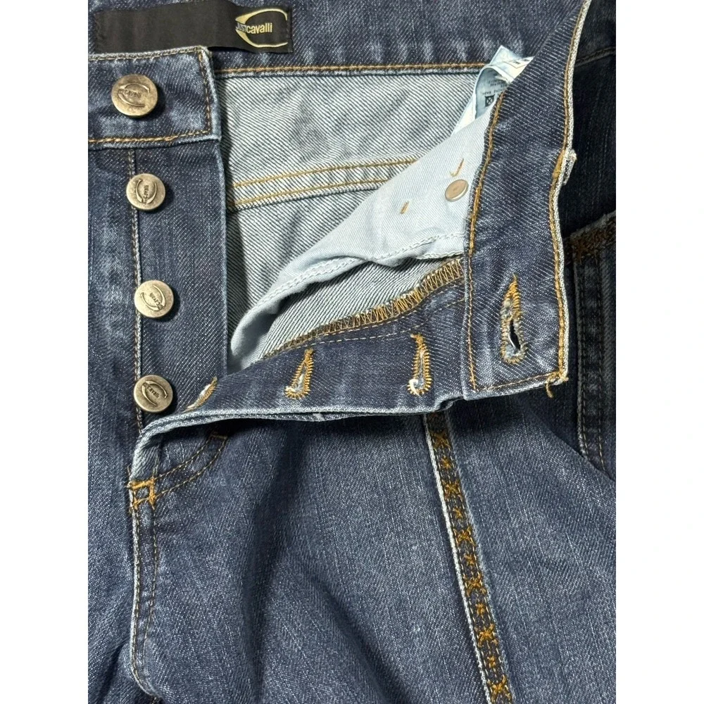 Just Cavalli Italian Designer Jeans Women Size 30 EU 44 Blue Denim Made In Italy